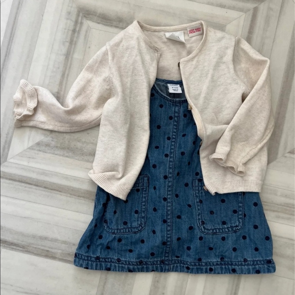Denim dress and cardigan bundle